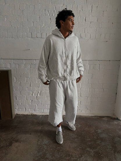 Basics Distressed Thermal Lined Zip Up