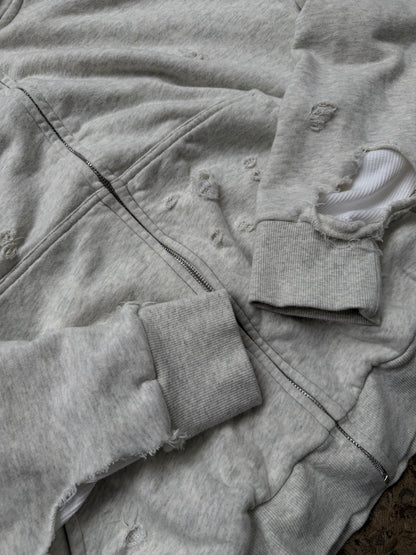 Basics Distressed Thermal Lined Zip Up